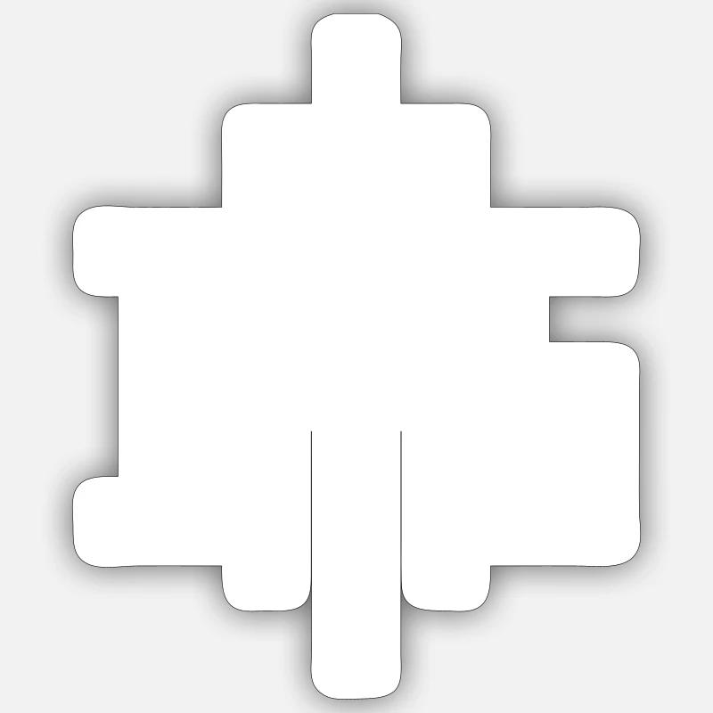 IHS - Sticker taille S (10 x 10 cm) - blanc mat