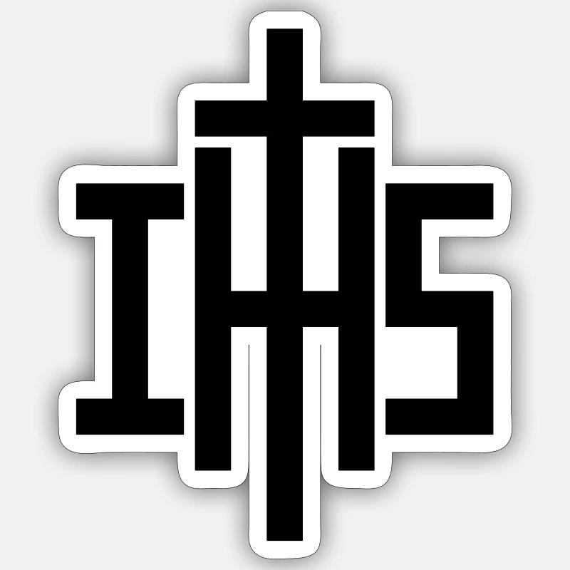 IHS - Sticker size S (10 x 10 cm) - white matte