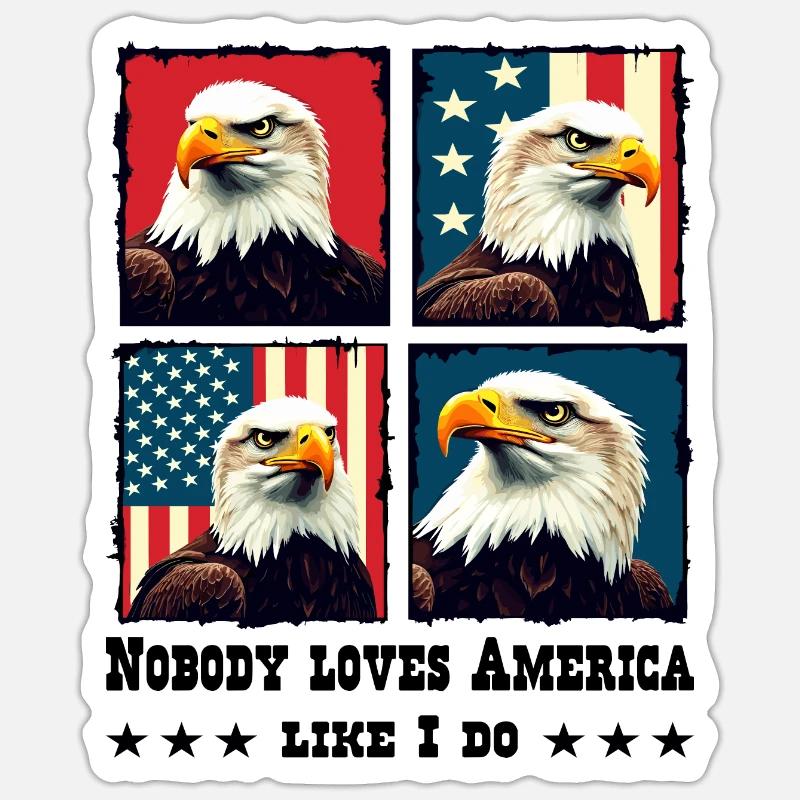 Bald eagle - Sticker size S (10 x 10 cm) - white matte