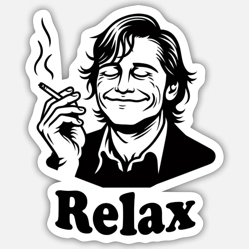 Relax - Conception Smoke and Chill Sticker taille S (10 x 10 cm)