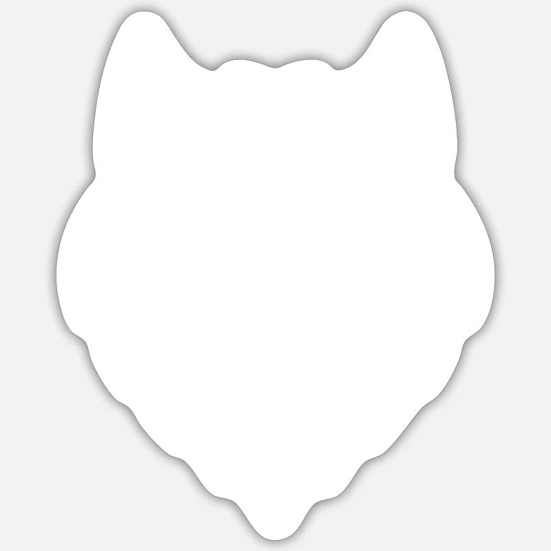 Wolf Head Icon Sticker size S (10 x 10 cm)