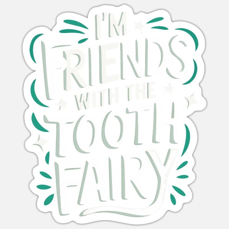 Dentiste Assistant dentaire Dents - Sticker taille S (10 x 10 cm) - blanc mat