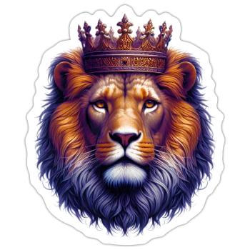 Löwe - Sticker Größe S (10 x 10 cm) - Mattweiß - Vorne