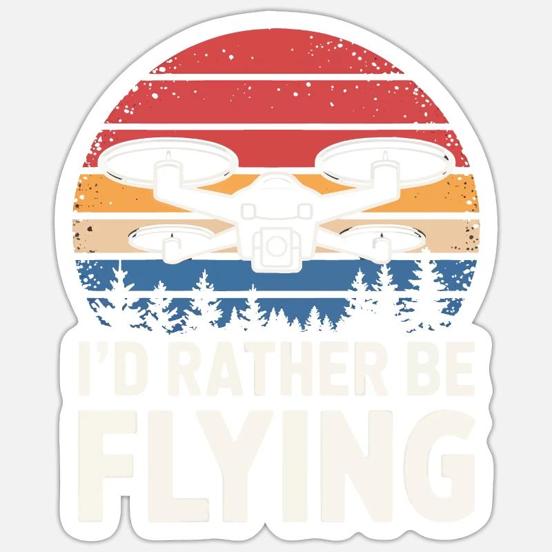 Drones Pilot Quadcopter Drone Sticker size S (10 x 10 cm)