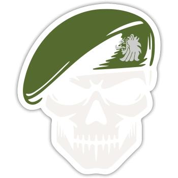 Armée - Sticker taille S (10 x 10 cm) - blanc mat - Devant