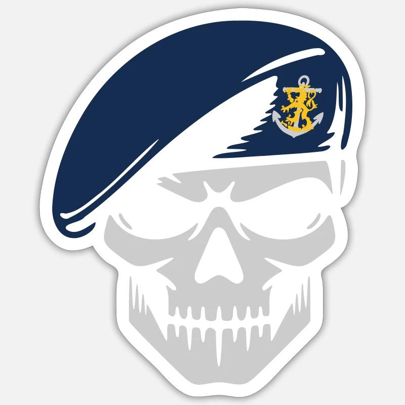 Navy Sticker size S (10 x 10 cm)