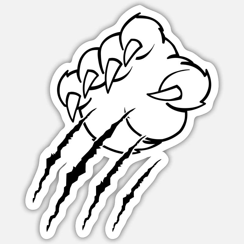 Animal Claws Sticker size S (10 x 10 cm)