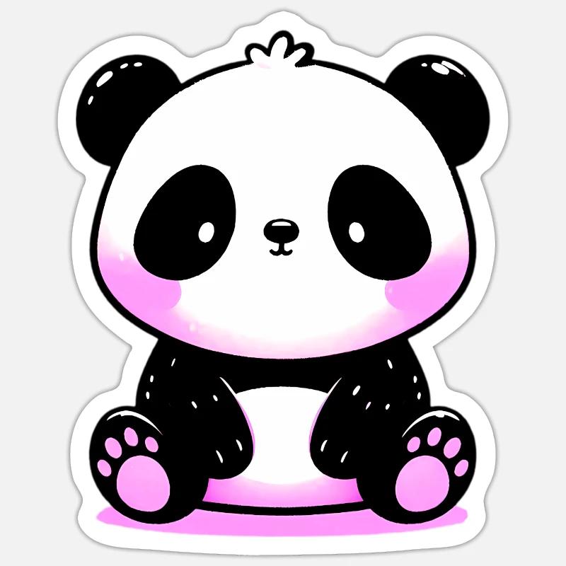 Panda - Sticker size S (10 x 10 cm) - white matte