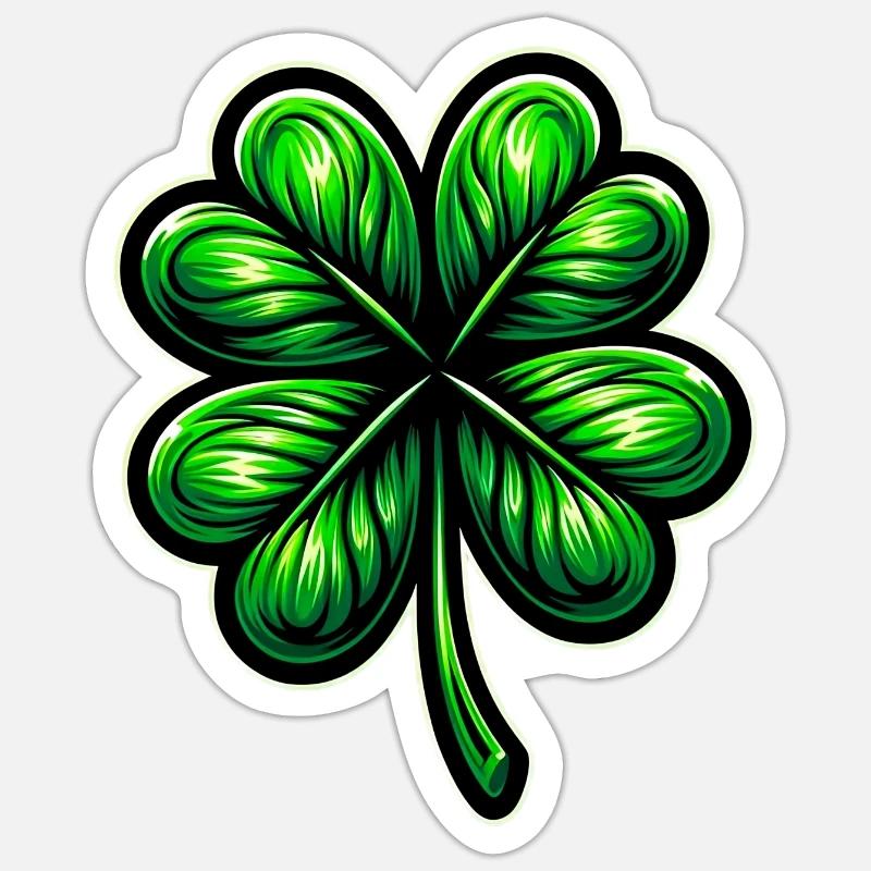 Four-leaf clover Sticker size S (10 x 10 cm)