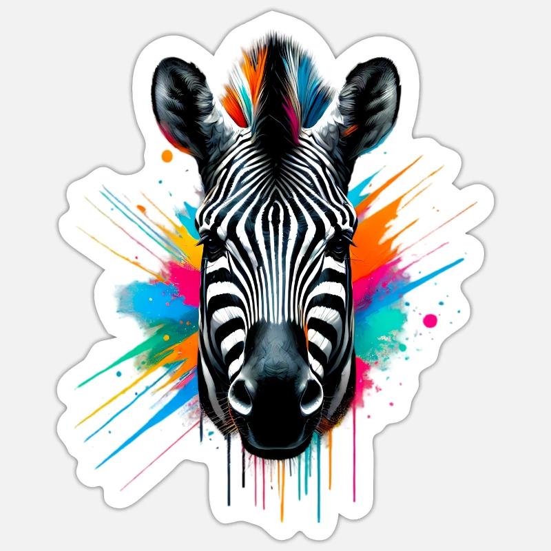 Zebra Sticker Größe S (10 x 10 cm)