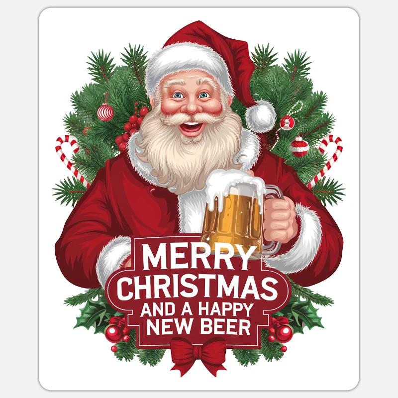 Bier Weihnachtspullover Weihnachten Biertrinker Sticker Größe S (10 x 10 cm)