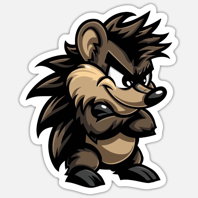 Hedgehog Comic - Sticker size S (10 x 10 cm) - white matte