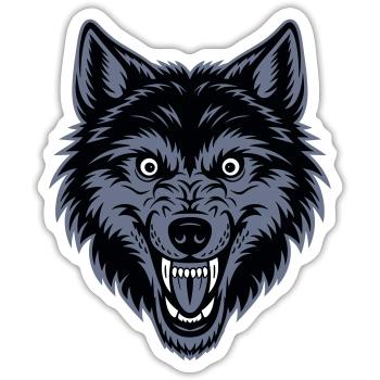 Fierce Wolf - Entfessle das Biest - Sticker Größe S (10 x 10 cm) - Mattweiß - Vorne