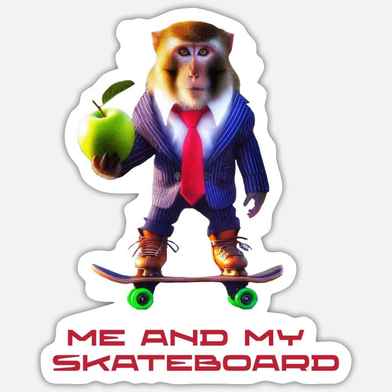 Fun monkey Sticker Größe S (10 x 10 cm)