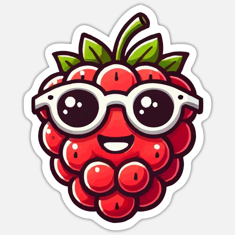 Bande dessinée Framboise - Sticker taille S (10 x 10 cm) - blanc mat