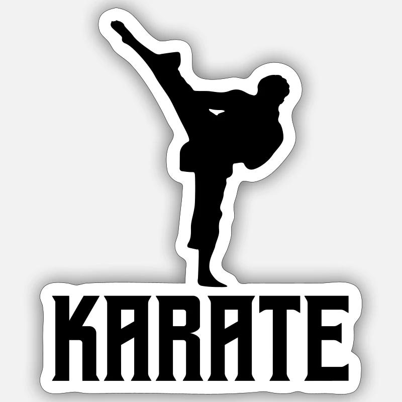 Karate - Sticker size S (10 x 10 cm) - white matte