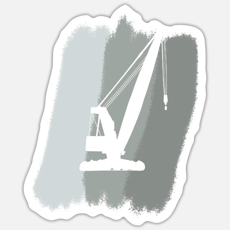 Construction site house construction - Sticker size S (10 x 10 cm) - white matte