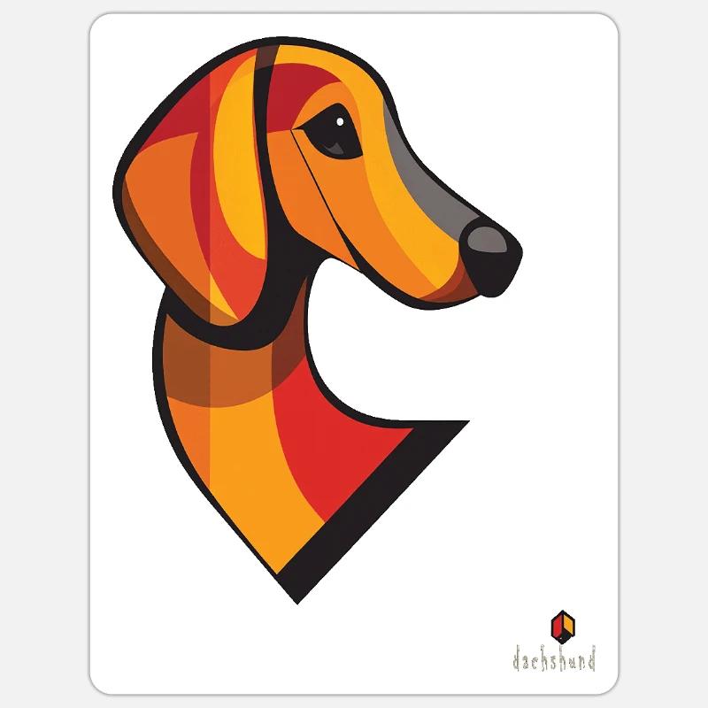 Dackel High Tech | Valentinstag Sticker Größe S (10 x 10 cm)