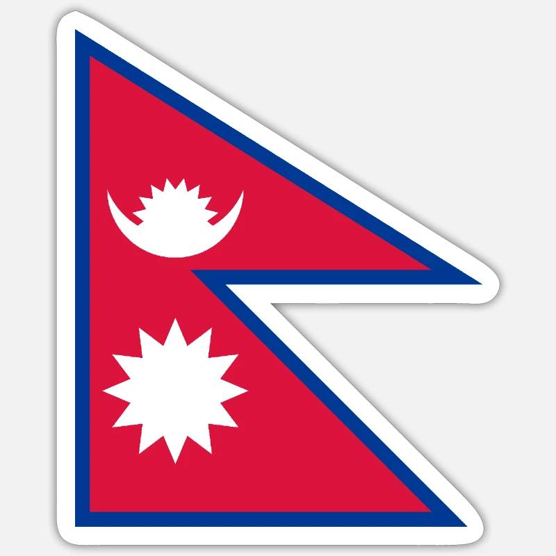 Nepal - Sticker size S (10 x 10 cm) - white matte