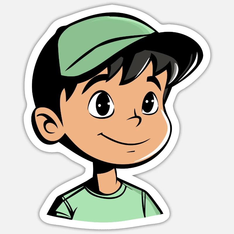 Schuljunge Schulklasse Sticker Größe S (10 x 10 cm)