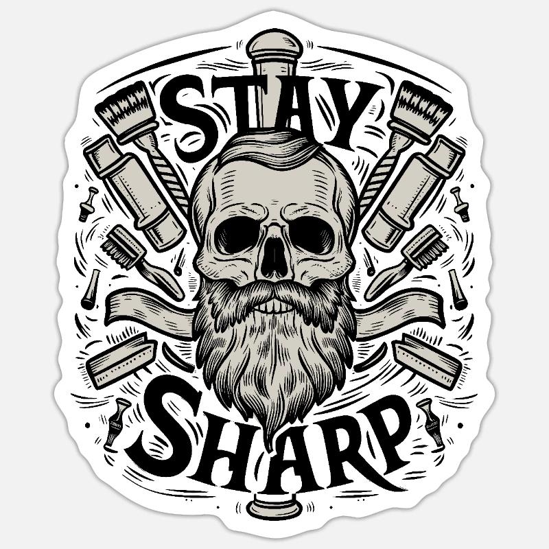 Restez vif - Sticker taille S (10 x 10 cm) - blanc mat