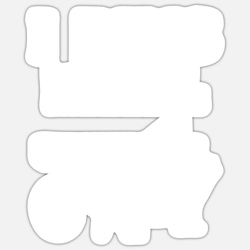 Manuel - Sticker taille S (10 x 10 cm) - blanc mat
