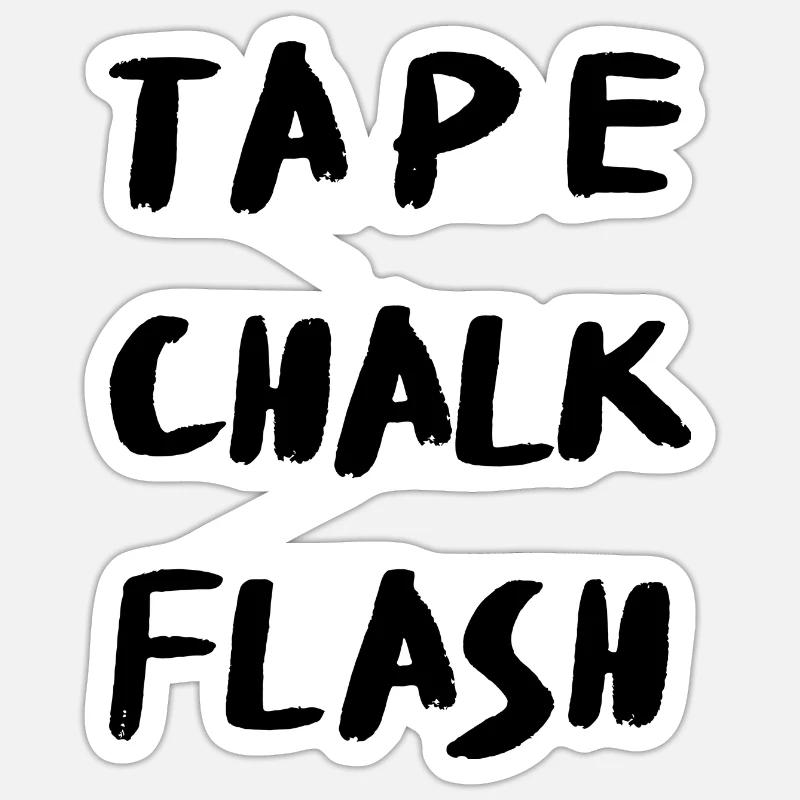 Bande Chalk Flash - Boulder Design Sticker taille S (10 x 10 cm)