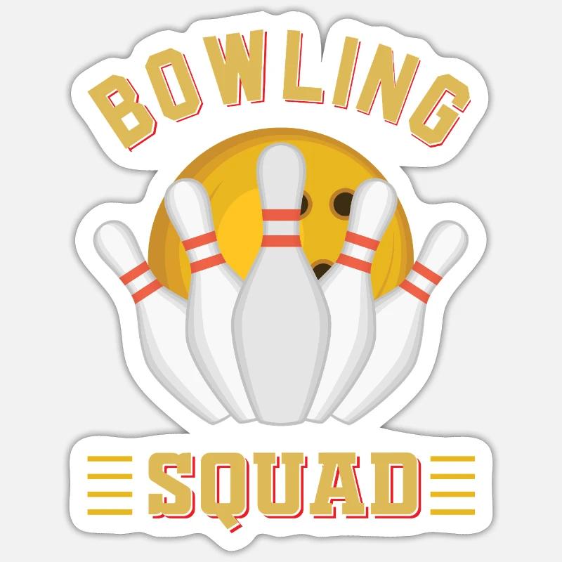 Bowling Squad - Sticker size S (10 x 10 cm) - white matte