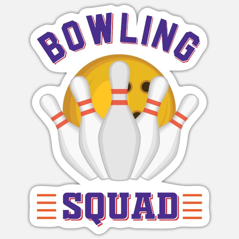 Bowling Squad - Sticker size S (10 x 10 cm) - white matte