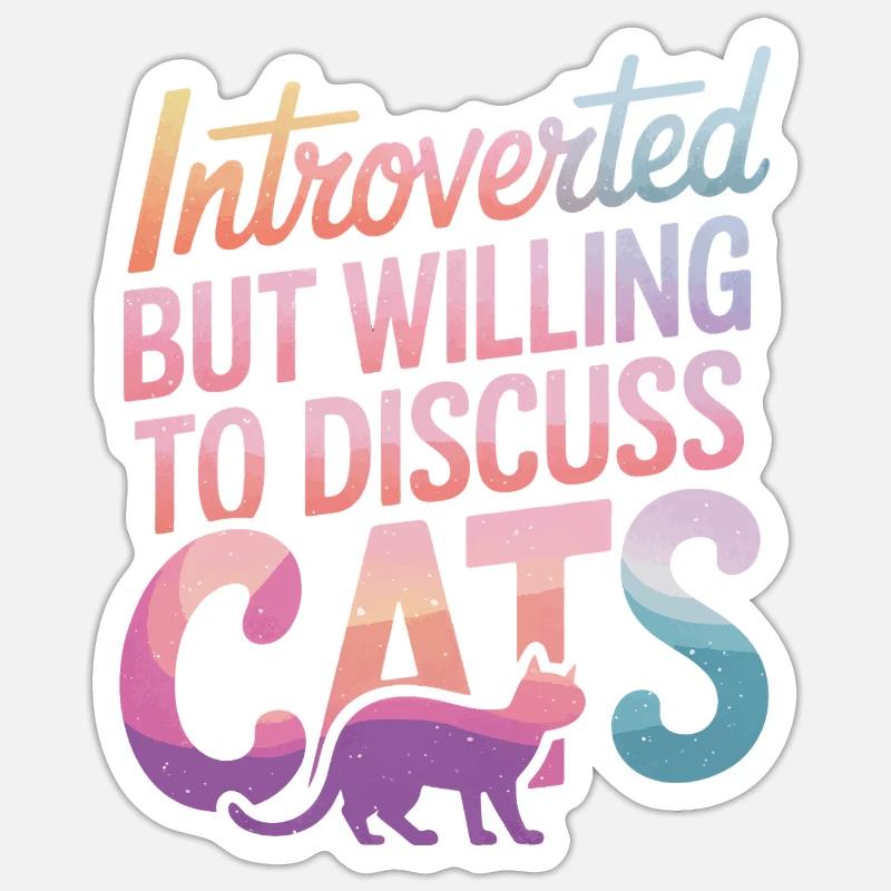 Introvert, antisocial, introvert Sticker size S (10 x 10 cm)