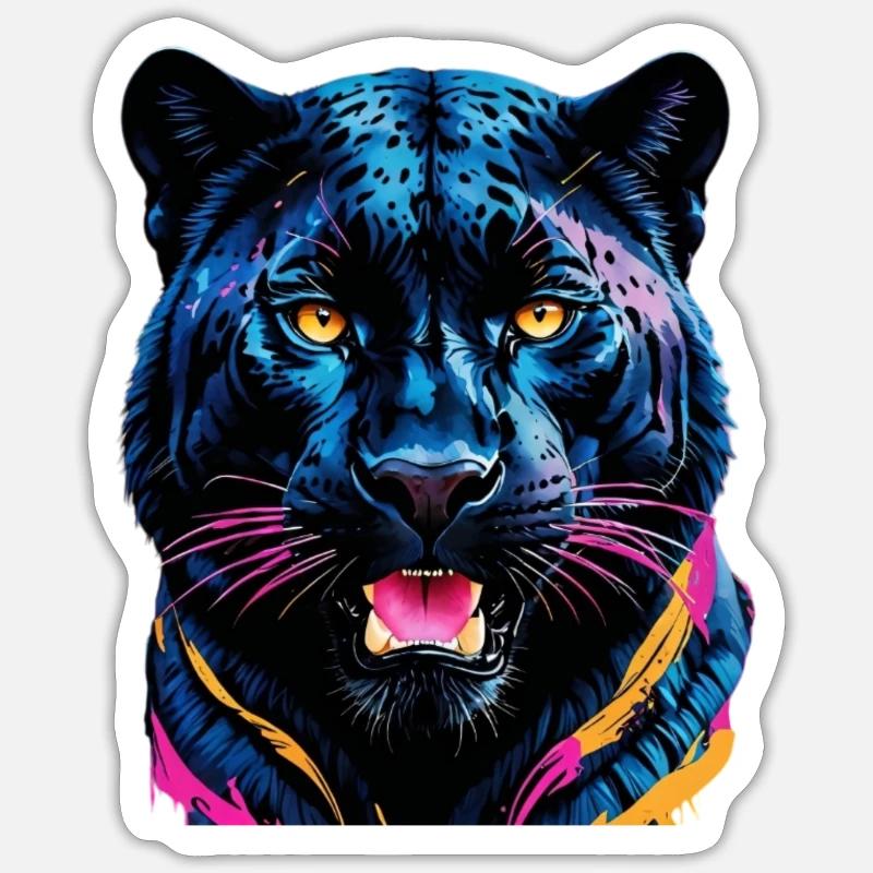 Tiger - Sticker Größe S (10 x 10 cm) - Mattweiß