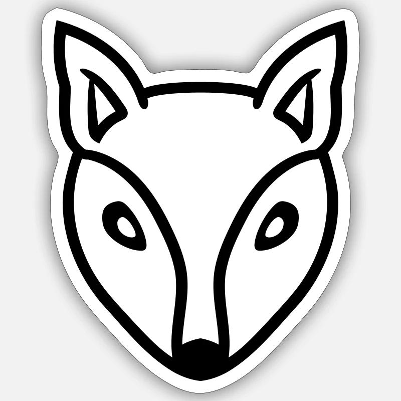 Fox, Red Fox, Wild, Animal, Smart, Forest, Face, Head Sticker size S (10 x 10 cm)