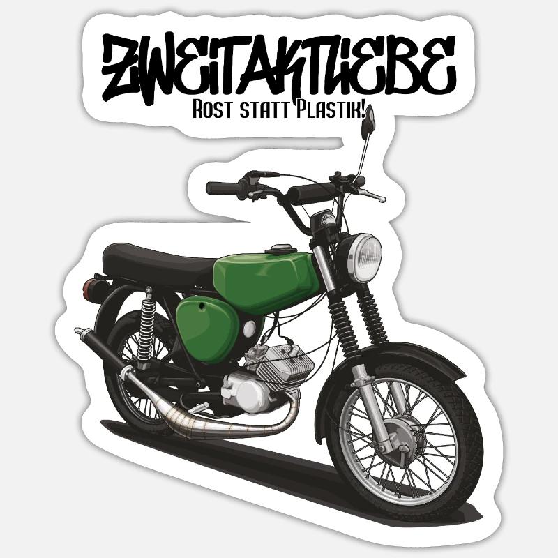 S51 (vert billard) // Illustration - Sticker taille S (10 x 10 cm) - blanc mat