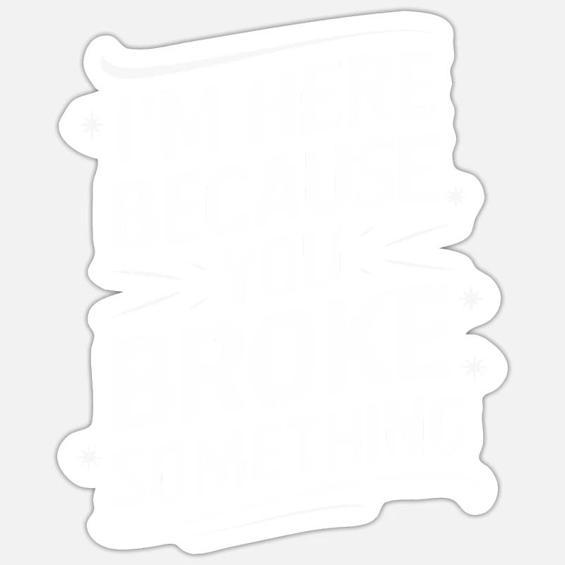 Technischer Support Computerfreak Nerd - Sticker Größe S (10 x 10 cm) - Mattweiß