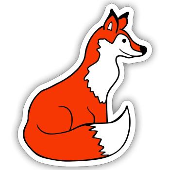 Fox Red Fox Wild Animal Clever Forest Inhabitants - Sticker size S (10 x 10 cm) - white matte - Front