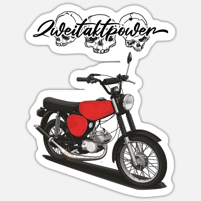S51 (rot) // Illustration - Sticker Größe S (10 x 10 cm) - Mattweiß