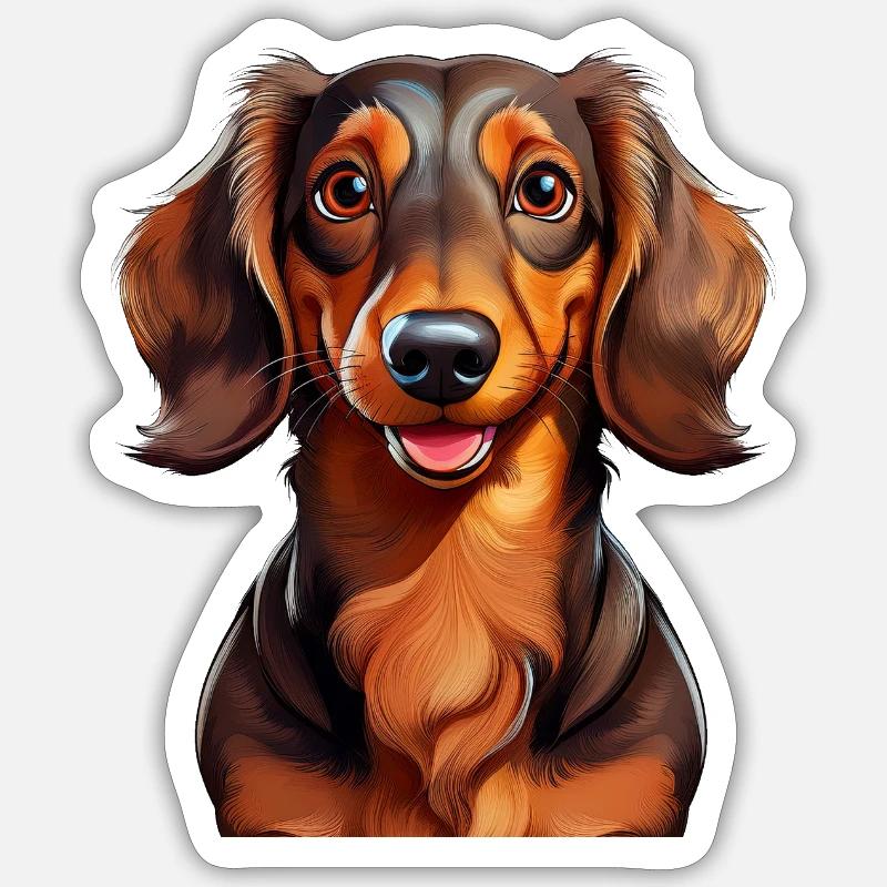 Dachshund - Sticker size S (10 x 10 cm) - white matte