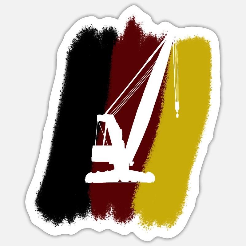 Construction de la maison de grue Sticker taille S (10 x 10 cm)