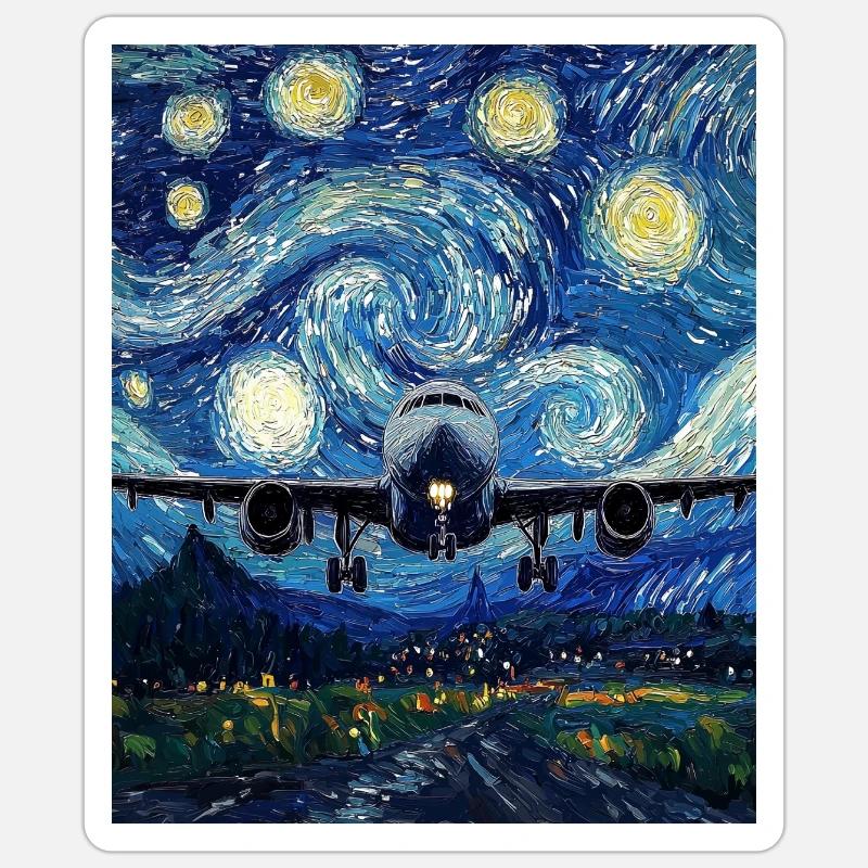 Flugzeug Sticker Größe S (10 x 10 cm)