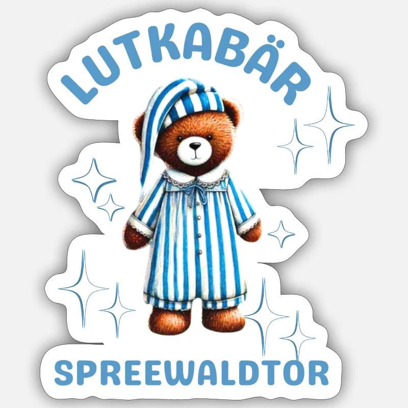 Lutkabär - Sticker Größe S (10 x 10 cm) - Mattweiß
