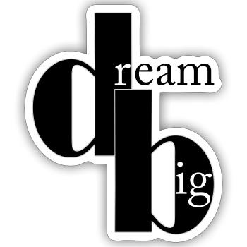 dream big - Sticker size S (10 x 10 cm) - white matte - Front