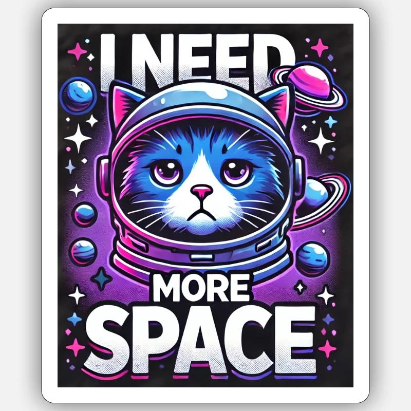 J’ai besoin de plus d’espace - Sticker taille S (10 x 10 cm) - blanc mat