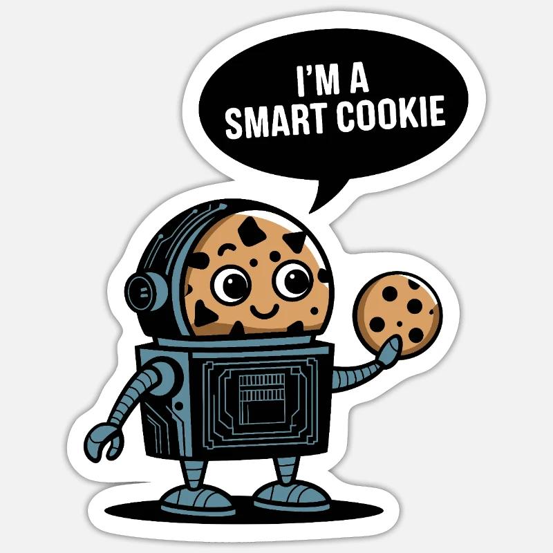 Smart Cookie Bot - Sticker size S (10 x 10 cm) - white matte