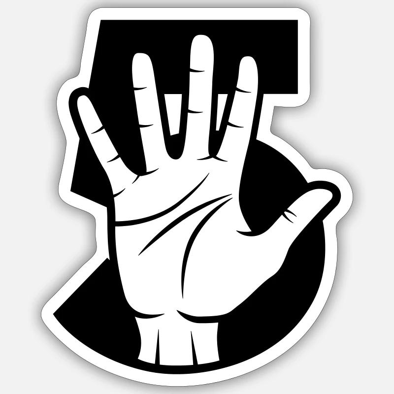 Donnez-moi 5 - impact - Sticker taille S (10 x 10 cm) - blanc mat