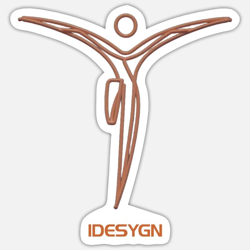 A 3D Sleek Logo Sticker size S (10 x 10 cm)