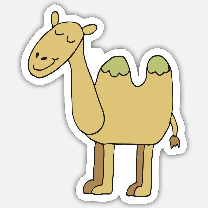 kamel - Sticker Größe S (10 x 10 cm) - Mattweiß