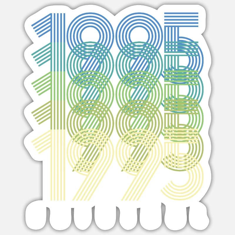 Original 1995 Gradient Rings Sticker size S (10 x 10 cm)