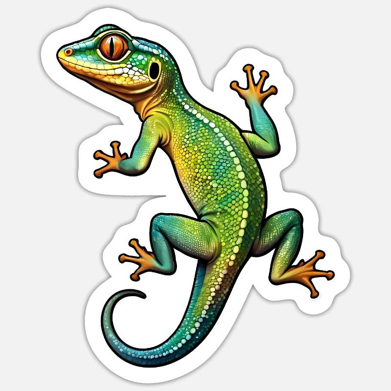 Gecko Lizard Sticker size S (10 x 10 cm)
