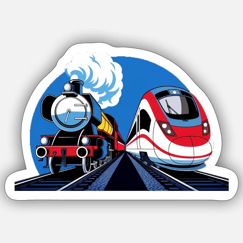 TRAIN ZUG - Sticker size S (10 x 10 cm) - white matte