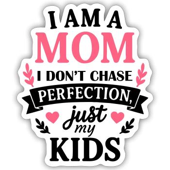 Mom Not Perfect Mother's Day Gift Mother's Day - Sticker size S (10 x 10 cm) - white matte - Front